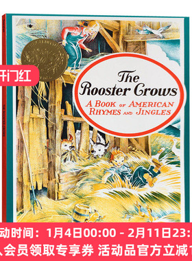 公鸡乌鸦 英文原版绘本 The Rooster Crows A Book of American Rhymes and Jingles 凯迪克金奖绘本 美国韵文童谣 儿童英语图画书