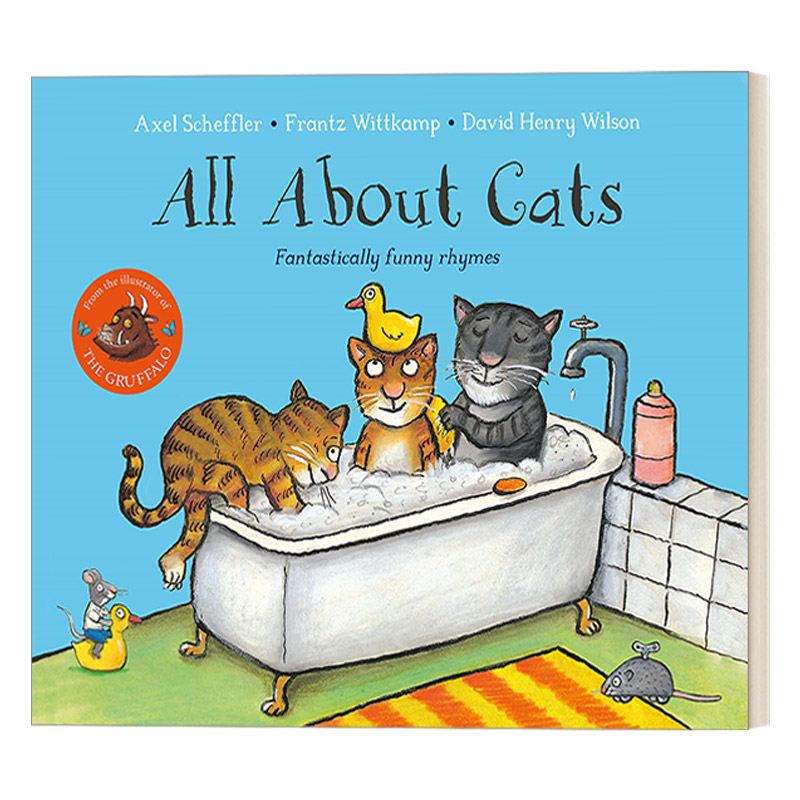英文原版 All About Cats 猫咪故事 咕噜牛插画师 押韵绘本 英文版 进口英语原版书籍