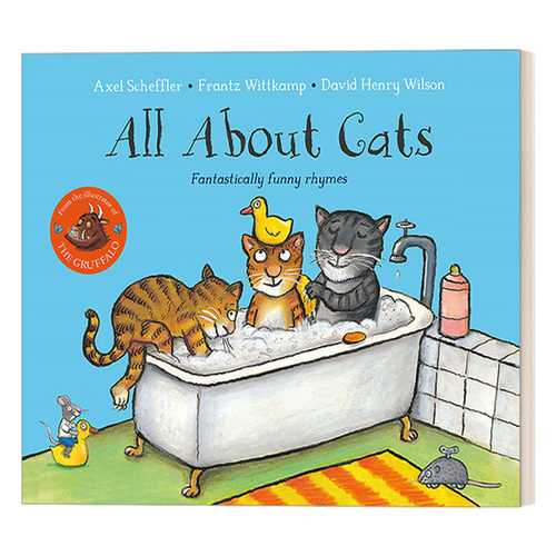 英文原版 All About Cats 猫咪故事 咕噜牛插画师 押韵绘本 英文版 进口英语原版书籍