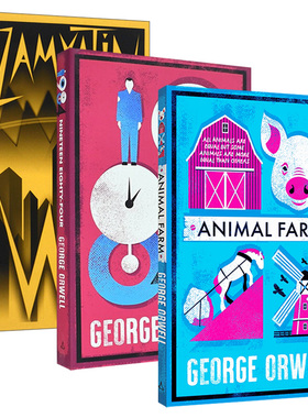 英文原版 Alma Classics 1984+动物农场庄园+我们 3册套装 Nineteen Eighty-Four+Animal Farm+We 英文版 进口英语原版书籍
