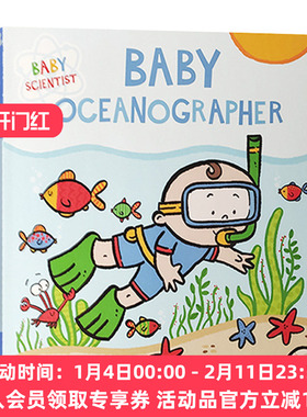 英文原版 Baby Scientist Baby Oceanographer 儿童科学家纸板书 婴儿海洋学家 儿童海洋百科知识绘本 英文版