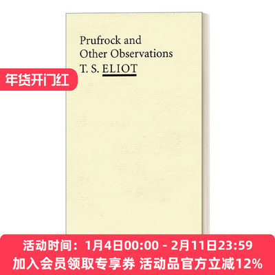 英文原版小说 Prufrock and Other Observations 普鲁弗洛克及其他 T.S.艾略特诗集 英文版 进口英语原版书籍