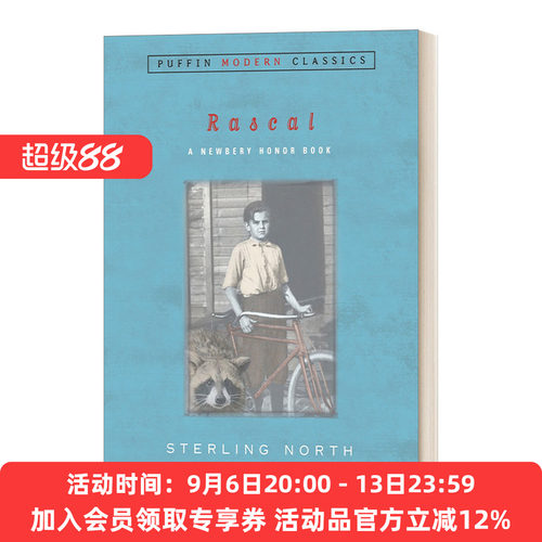 小淘气 英文原版 Rascal Puffin Modern Classics 纽伯瑞银奖小说 英文版 进口英语原版书籍