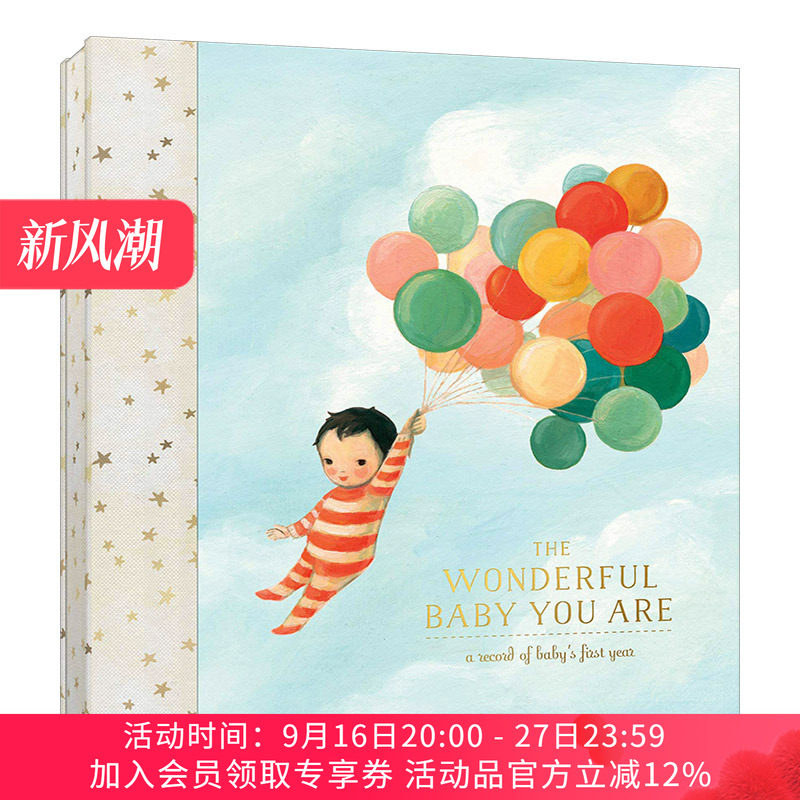 英文原版 The Wonderful Baby You Are: a Record of Baby's First Year 愿世间一切的美好都属于你 宝宝出生纪念册 英文版