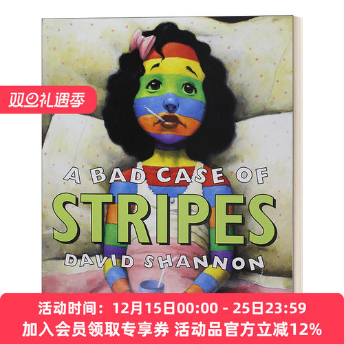 糟糕,身上长条纹了 英文原版 A Bad Case of Stripes 儿童绘本 幼儿故事书 宝宝启蒙绘本 英文版 进口英语原版书籍