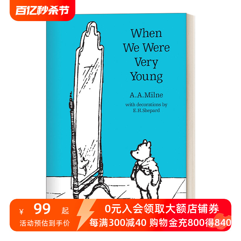 当我们还很小的时候英文原版 When We Were Very Young精装 Winnie-the-Pooh- Classic Editions英文版进口英语原版书籍