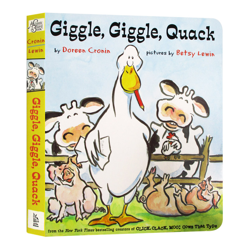 嘻哈农场 吱咕 吱咕 嘎 英文原版绘本 Giggle Giggle Quack Click Clack Moo同作者 凯迪克奖儿童想象力培养图画书 英文版英语书籍