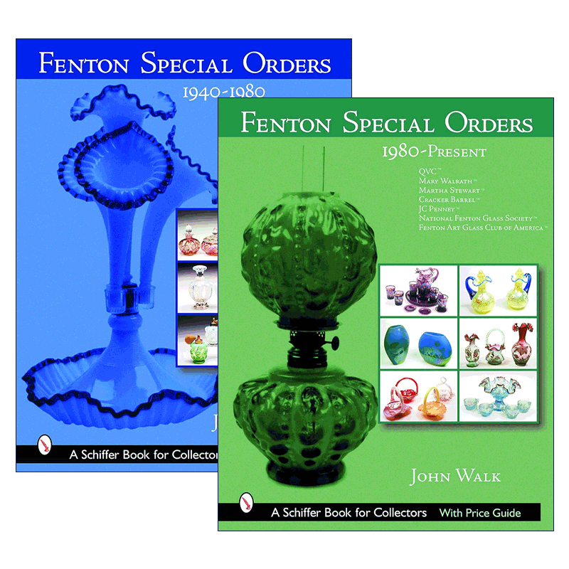 英文原版 Fenton Special Orders 芬顿特别订单艺术玻璃收藏指南2册 精装全彩图册 John Walk 英文版 进口英语原版书籍