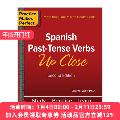 原版 Practice Makes Perfect Spanish Past-Tense Verbs Up Close 熟能生巧 西班牙语过去式动词时态 第2版 进口原版书籍