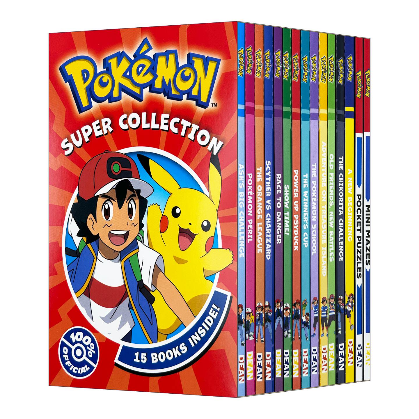 英文原版 Pokemon Super 15 Book Collection 精灵宝可梦皮卡丘故事集15册套装 儿童章节桥梁书 英文版 进口英语原版书籍