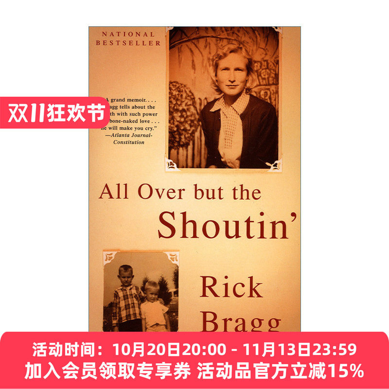 南方纪事 英文原版 All over but the Shoutin' 传记 Rick Bragg 英文版 进口英语原版书籍