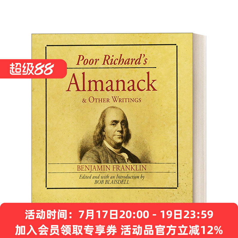英文原版 Poor Richard's Almanack and Other Writings  富兰克林 可怜的理查年鉴和其他著作 英文版 进口英语原版书籍