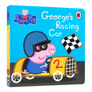 乔治 英文版 小说 Peppa Pig 小猪佩奇 书籍 进口英语原版 粉红猪小妹 英文原版 Racing George 纸板书 Car 赛车