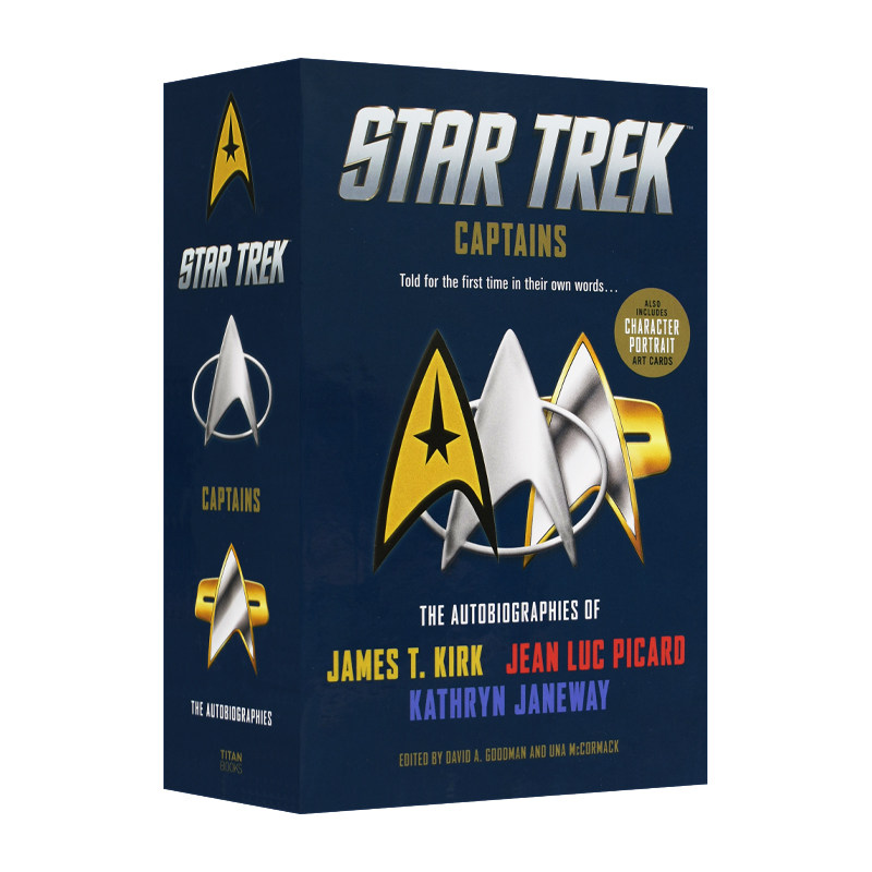 英文原版 Star Trek Captains - The Autobiographies 星际迷航 舰长传记 Kirk Picard Janeway 三册盒装 精装 英文版 进口书籍