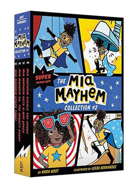 英文原版 The Mia Mayhem Collection 2 Boxed Set 超级英雄米娅5-8盒装 黑白章节书 英文版 进口英语原版书籍
