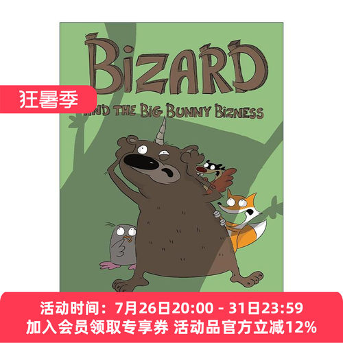 英文原版 Bizard and the Big Bunny Bizness 熊巫师比扎德2 和大兔子的生意 儿童全彩搞笑漫画 Chrissie Krebs 进口英语原版书籍