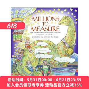 英文原版 Millions to Measure 度量的世界 数学主题儿童绘本 一百万是多少 英文版 进口英语原版书籍
