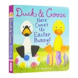 Оригинальная английская книга с картинками «Утка и гусь», «А вот и пасхальный кролик», «Маленькая желтая утка и маленький белый гусь», английская версия, импортированная оригинальная английская книга.