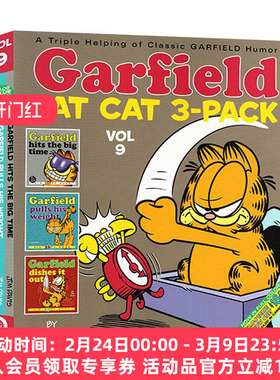 英文原版 Garfield Fat Cat 3-Pack #9 加菲猫漫画三合一 9 英文版 进口英语原版书籍
