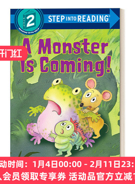怪兽来了 英文原版 Step into Reading 2 - A Monster is Coming! 兰登分级阅读2 英文版 进口英语原版书籍