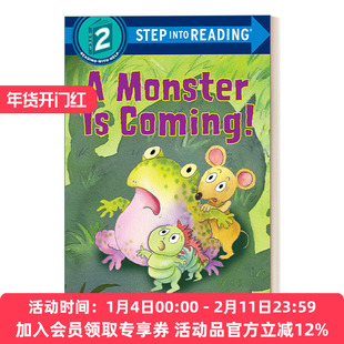 怪兽来了 英文原版 Step into Reading 2 - A Monster is Coming! 兰登分级阅读2 英文版 进口英语原版书籍