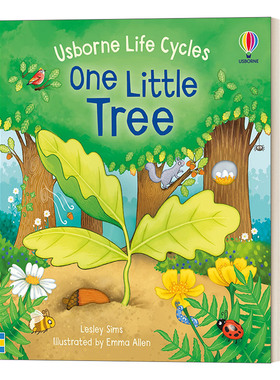 英文原版 Life Cycles One Little Tree 儿童低幼认知启蒙STEM图画书 纸板洞洞书 英文版 进口英语原版书籍
