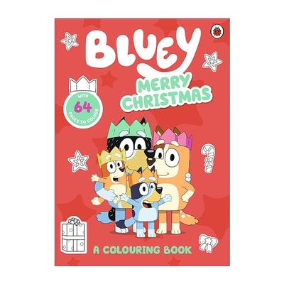 英文原版 Bluey Merry Christmas A Colouring Book 小蓝狗布鲁伊 圣诞快乐涂色书 英文版 进口英语原版书籍