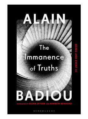 英文原版 The Immanence of Truths 真理的内在性 阿兰·巴迪欧 英文版 进口英语原版书籍