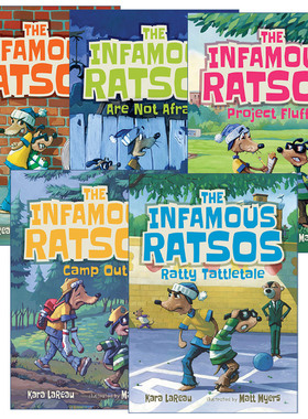 英文原版 The Infamous Ratsos 声名狼藉的拉索系列5册 儿童幽默故事绘本 章节桥梁故事书 Matt Myers 英文版 进口英语原版书籍