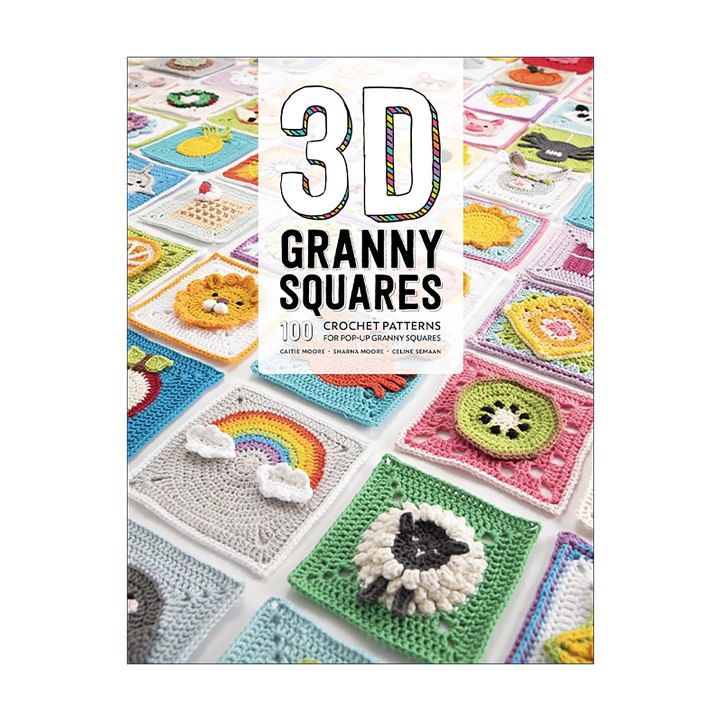 英文原版 3D Granny Squares 超立体的祖母方格花样100款 3D钩针图案与Pop-Up编织技法 英文版 进口英语原版书籍