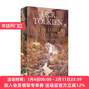 英文原版小说 The Lord Of The Rings 1 — The Fellowship Of The Ring 指环王1 精装水彩插画版 英文版 进口英语原版书籍