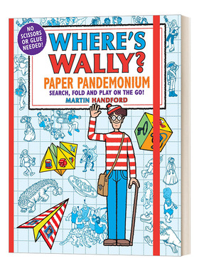 华研原版 英文原版 Where's Wally? Paper Pandemonium 沃利在哪里？趣味折纸活动书 英文版 进口英语原版书籍