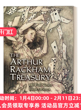 英文原版 The Arthur Rackham Treasury 86 Full-Color Illustrations 亚瑟拉克姆宝库黄金时代装饰画86幅全彩插画 进口英语书