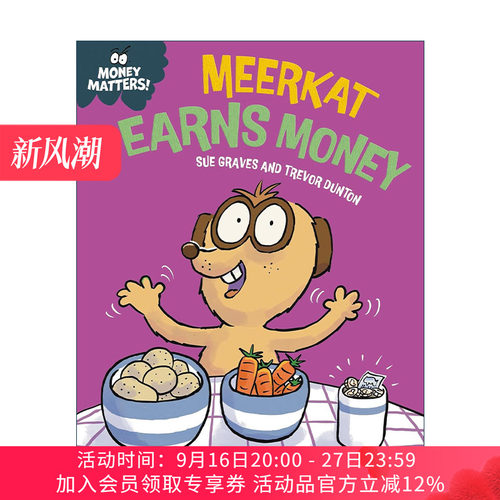 英文原版 Money Matters Meerkat Earns Money 钱的问题 猫鼬会赚钱 儿童财商教育科普精装绘本 英文版 进口英语原版书籍