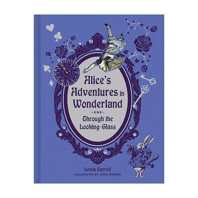 英文原版 Alice's Adventures in Wonderland and Through the Looking Glass 爱丽丝镜中奇遇记 豪华精装版附背景和参考书目注释