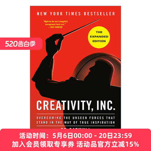 创新公司  英文原版 Creativity Inc 皮克斯的启示 扩充版 精装 Ed Catmull 英文版 进口英语原版书籍