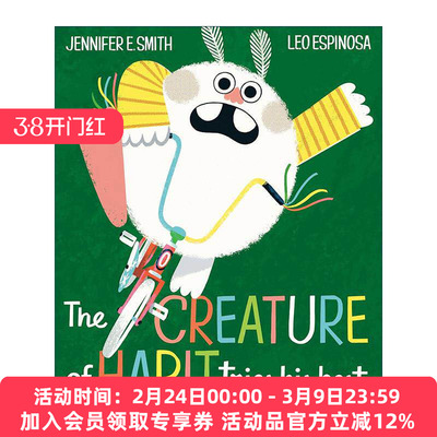 英文原版The Creature of Habit Tries His Best A Creature of Habit Story不言败的大个子 儿童精装情绪启蒙认知绘本 学习新事物