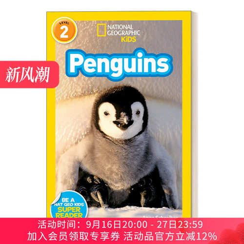 英文原版 National Geographic Kids Readers L2 Penguins 国家地理儿童分级读物第2级 企鹅 英文版 进口英语原版书籍