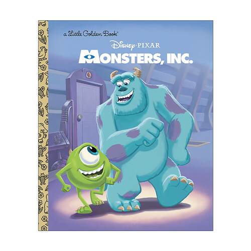 英文原版 Monsters Inc Little Golden Book Disney Pixar Monsters Inc 怪兽电力公司 迪士尼 皮克斯 兰登书屋精装小金书