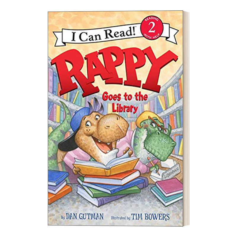 小恐龙去图书馆 英文原版 Rappy Goes to the Library I Can Read 2 分级阅读 英文版 进口英语原版书籍
