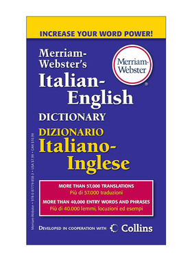 原版 Merriam-Webster's Italian-English Dictionary 韦氏意大利语字典 进口原版书籍