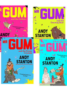 阿甘外传系列4册 英文原版 Mr Gum 英国红房子童书奖 罗尔德达尔滑稽大奖 安迪斯坦顿 Andy Stanton 英文版英语课外阅读读物书籍
