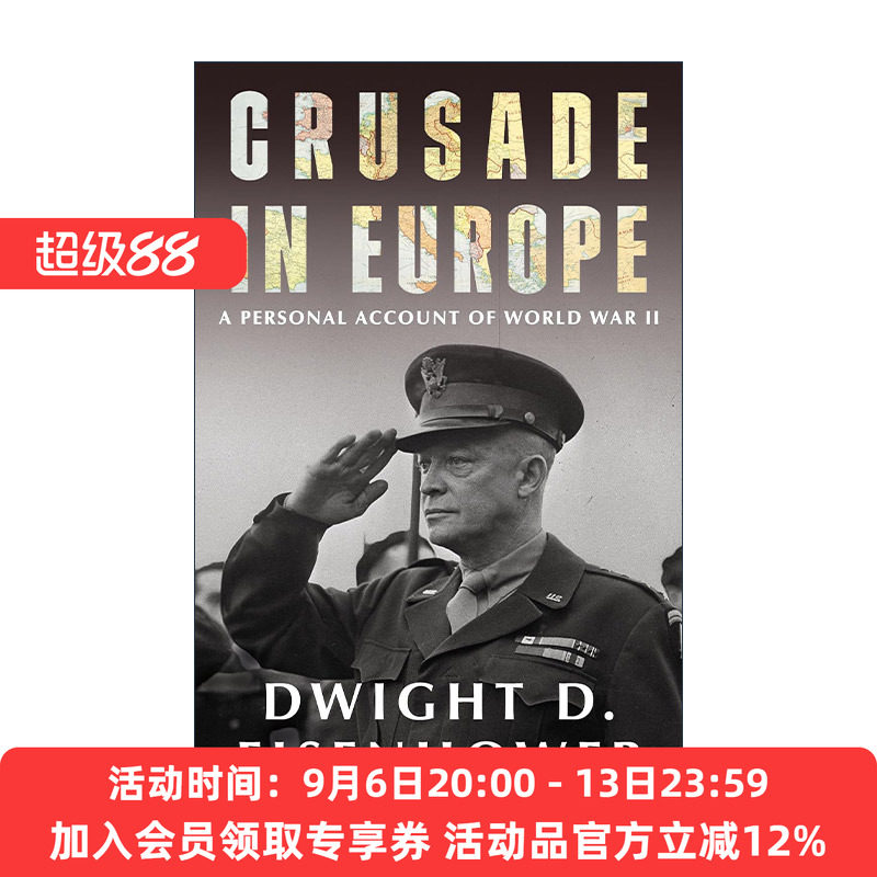 英文原版 Crusade in Europe 远征欧陆 第二次世界大战回忆录 德怀特·艾森豪威尔 英文版 进口英语原版书籍