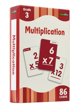 乘法运算 趣味学习闪卡 英文原版 Multiplication Flash Kids Flash Cards 儿童数学运算启蒙 英文版进口英语亲子互动便携卡片