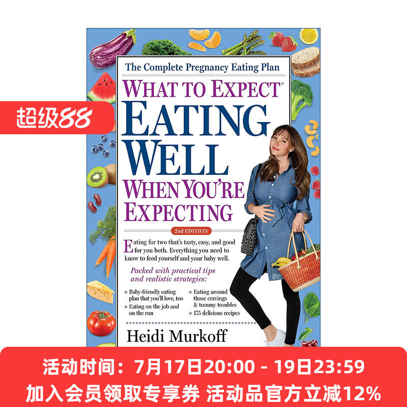 海蒂怀孕大百科 英文原版 What to Expect Eating Well When You're Expecting 孕期饮食指南 英文版 进口英语原版书籍