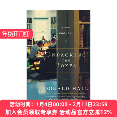 英文原版 Unpacking the Boxes 唐纳德?霍尔 诗歌人生回忆录 美国桂冠诗人 英文版 进口英语原版书籍