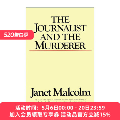 英文原版 The Journalist and the Murderer 记者与谋杀犯 一个真实的故事 Janet Malcolm 英文版 进口英语原版书籍