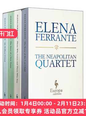 英文原版 The Neapolitan Quartet by Elena Ferrante Boxed Set 埃莱娜费兰特 那不勒斯四部曲套装 英文版 进口英语原版书籍