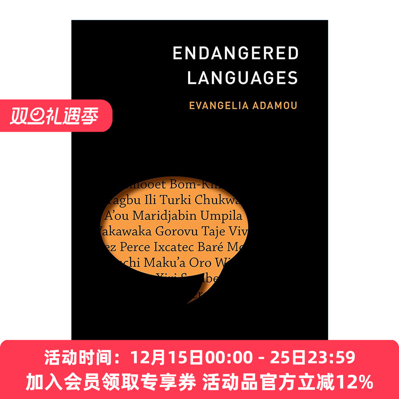 英文原版 Endangered Languages The MIT Press 濒危语言 语言学 人类学 Evangelia Adamou 英文版 进口英语原版书籍