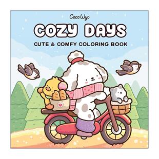 舒适 日子 进口英语原版 Cozy 书籍 英文版 Days 填色着色书 英文原版 适合成人与儿童